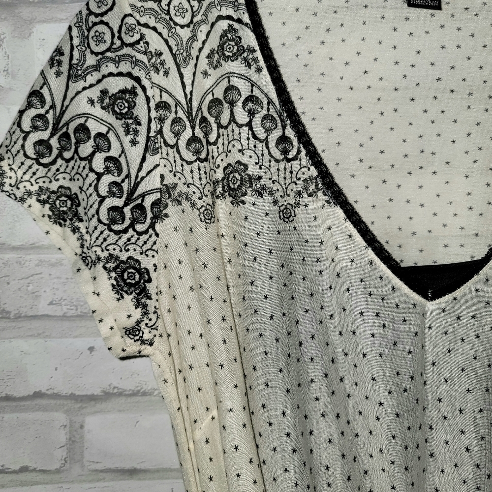 Anthropologie Only Hearts Star Gazer Feminine silky lined sheer dress - Picture 5 of 9
